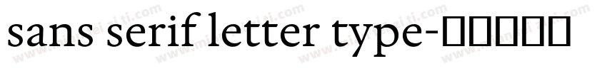 sans serif letter type字体转换